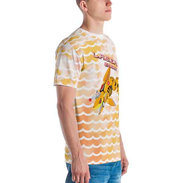 laser orange graphic shirt