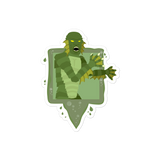 Reptoid Yeti Pin Decal