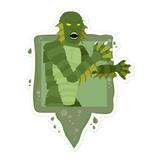 Reptoid Yeti Pin Decal