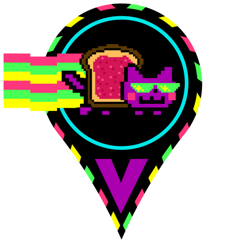 Neon Cat Greeting Card (3 pack)