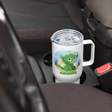 Cappy & Dragon Travel mug with a handle