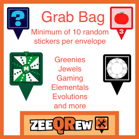 ZeeQRew Grab Bag (miscellaneous generic stickers)