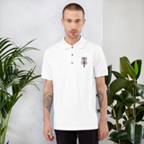 Flat Disc Golf Basket Embroidered Polo Shirt