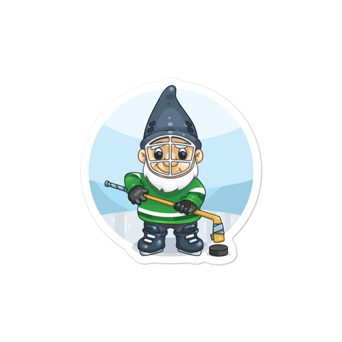 Ice Hockey Garden Gnome Decal