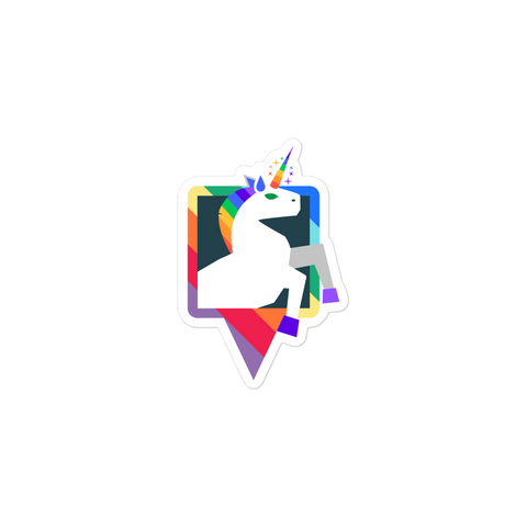 Rainbow Unicorn Pin Decal