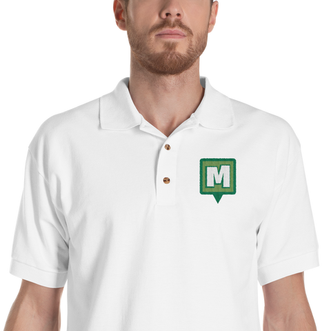 Munzee Pin Embroidered Polo Shirt
