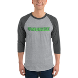 Munzee Logo 3/4 sleeve raglan shirt